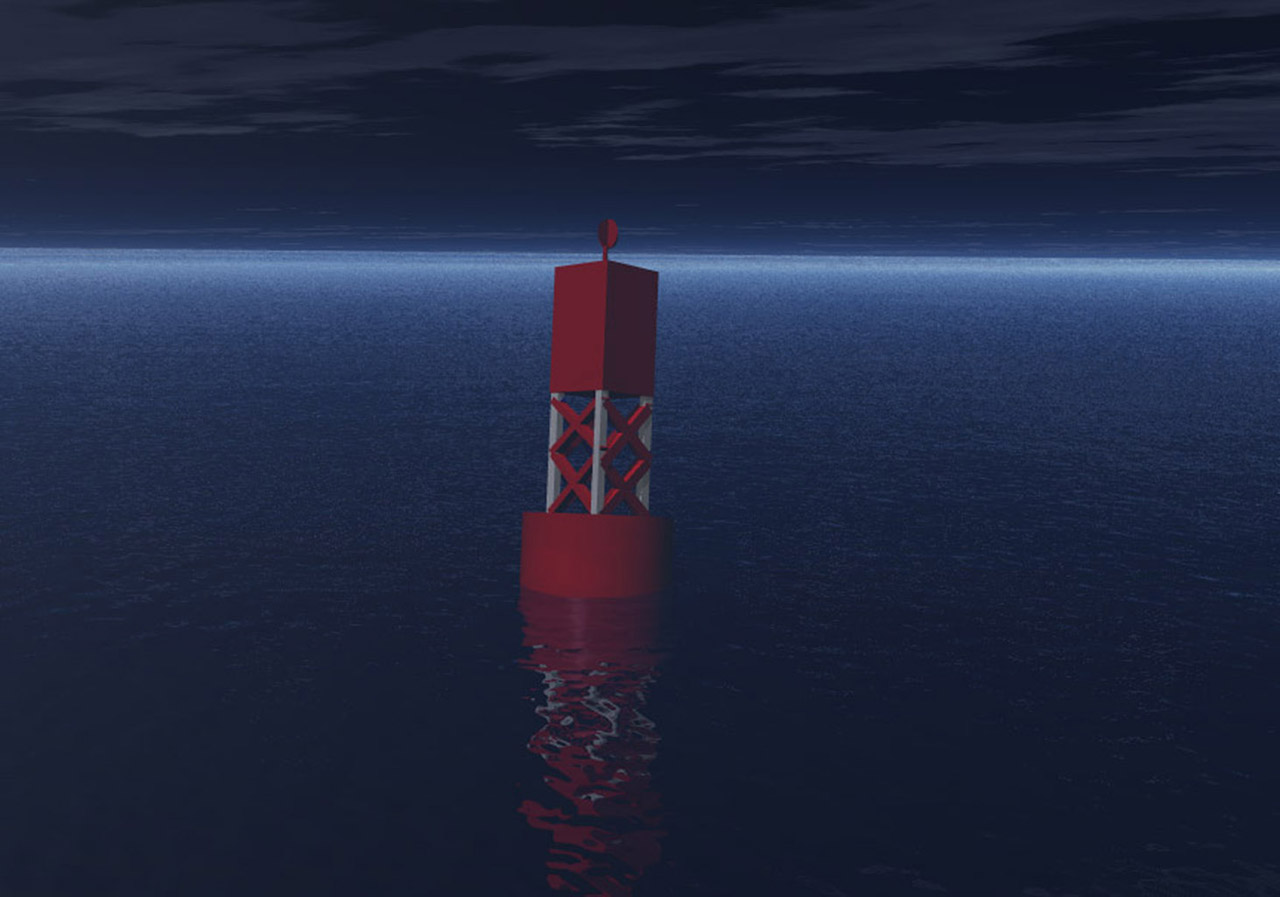 Buoy At Night