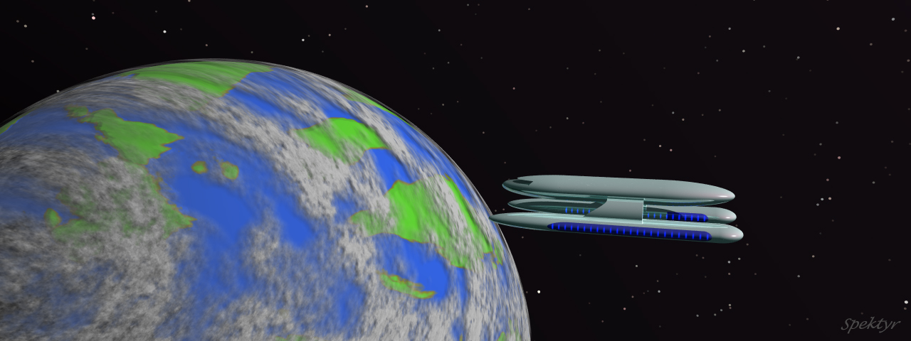 Warp Shuttle on approach