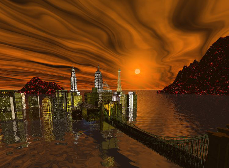 Global Warming City Lights