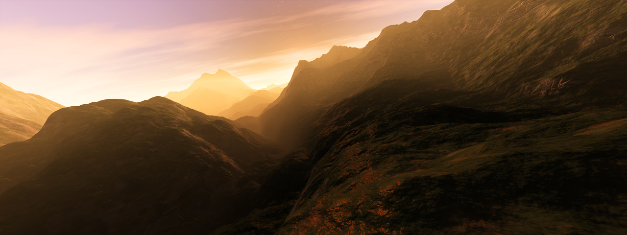 Sunset in the Mountains