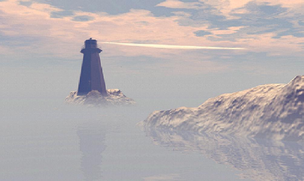 Misty Morning Lighthouse