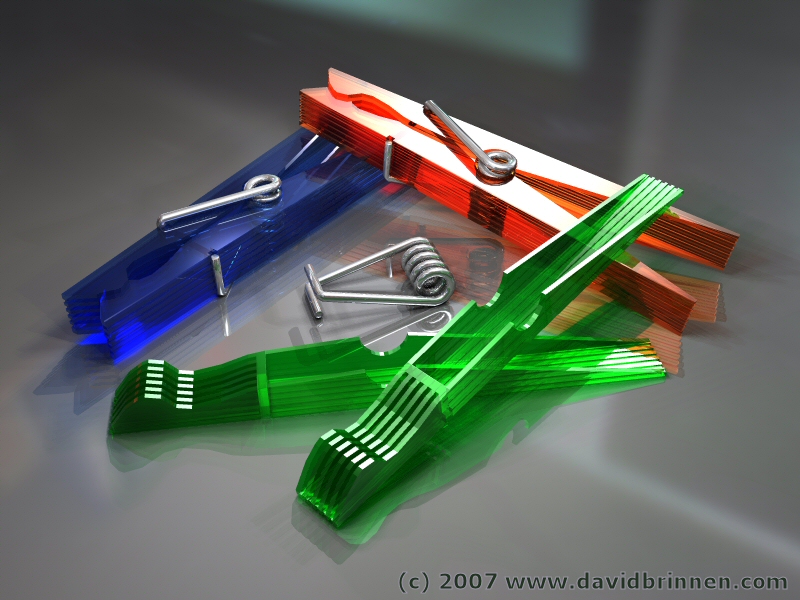 RGB plastic pegs