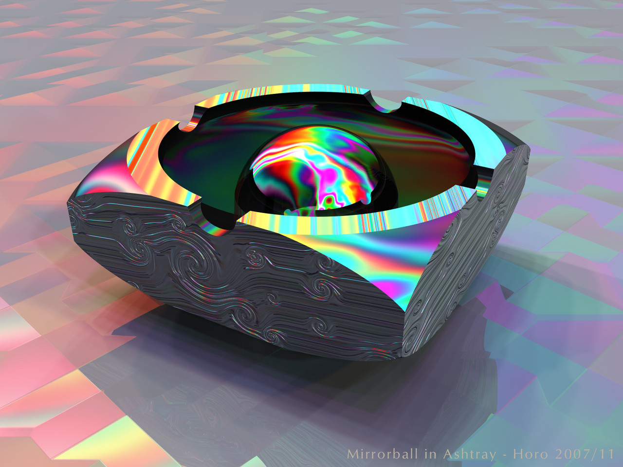 Mirrorball in Ashtray
