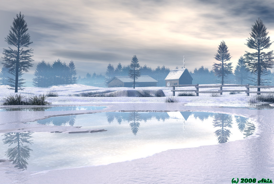 Frozen lake