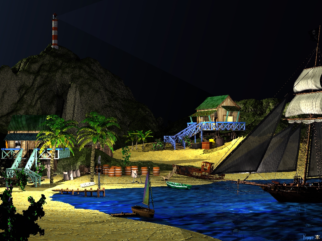 Capt's Island at Night