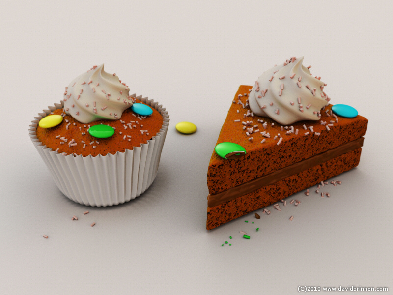 Cakes in Bryce 7 pro