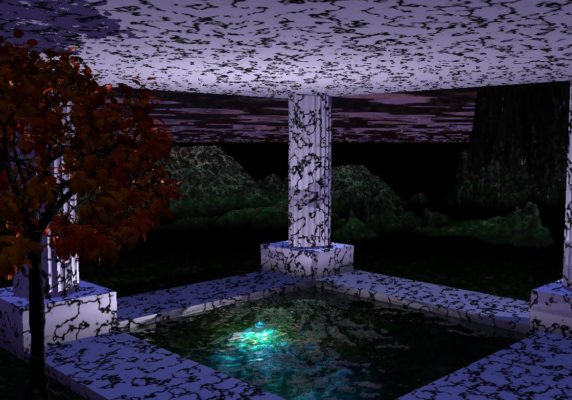 Tub in forest