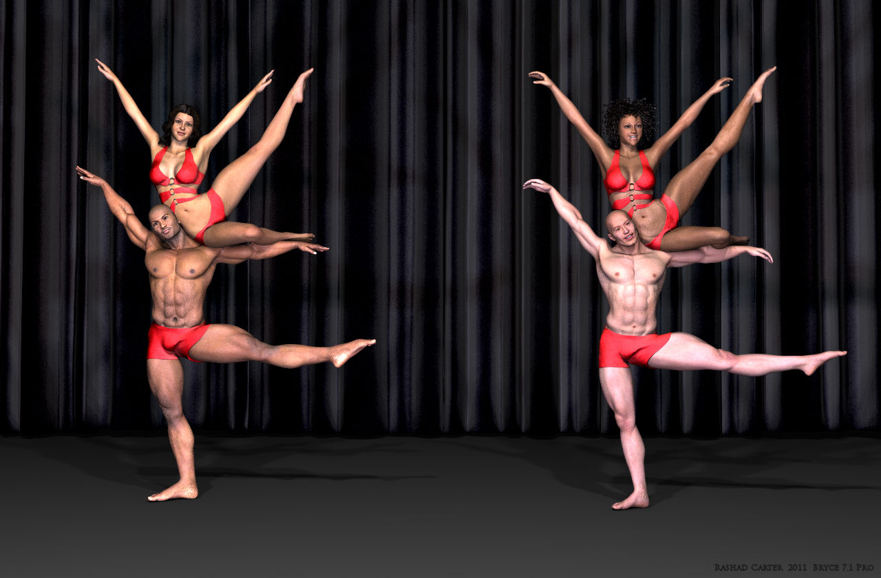 4 Dancers in Motion...