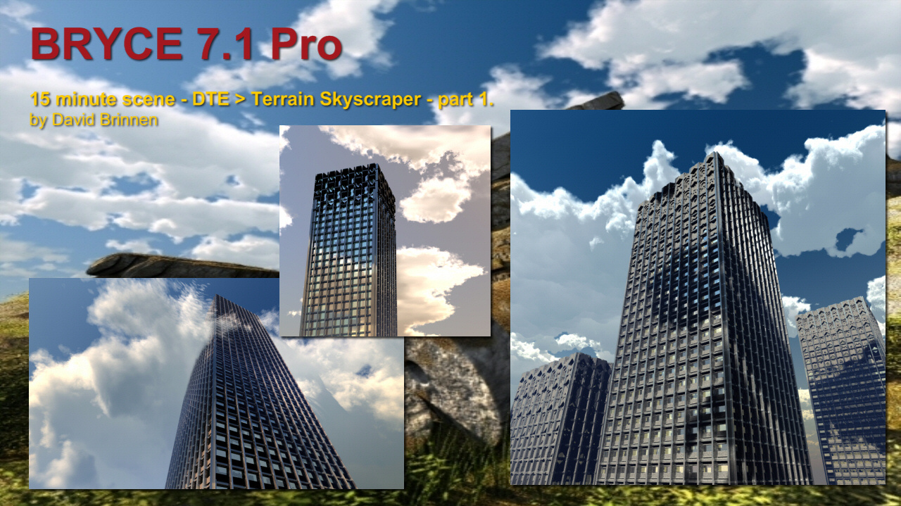 Using the DTE > terrain method to make a skyscraper
