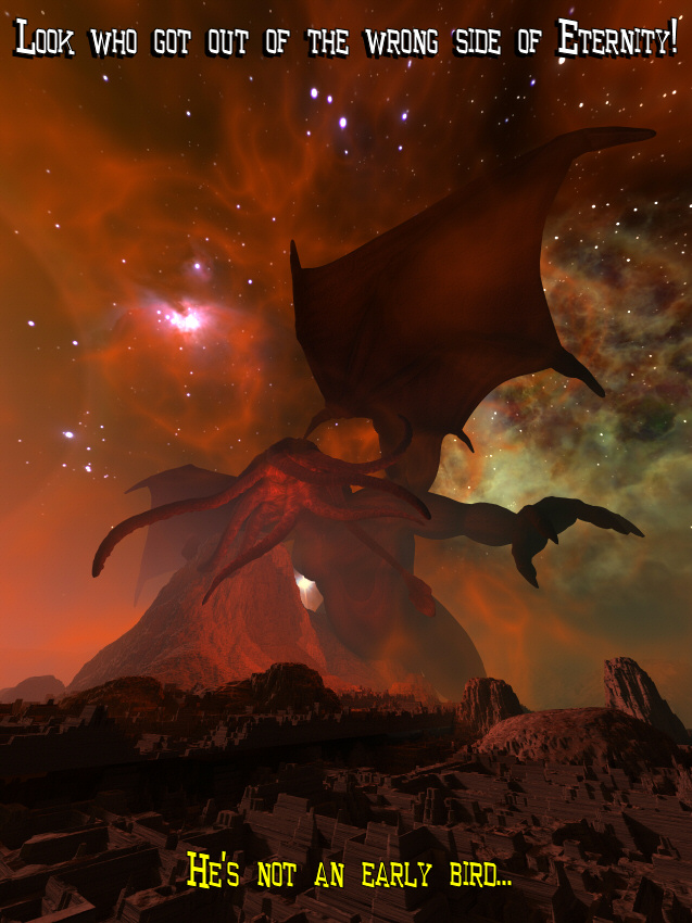 Cthulhu rising and quite grumpy