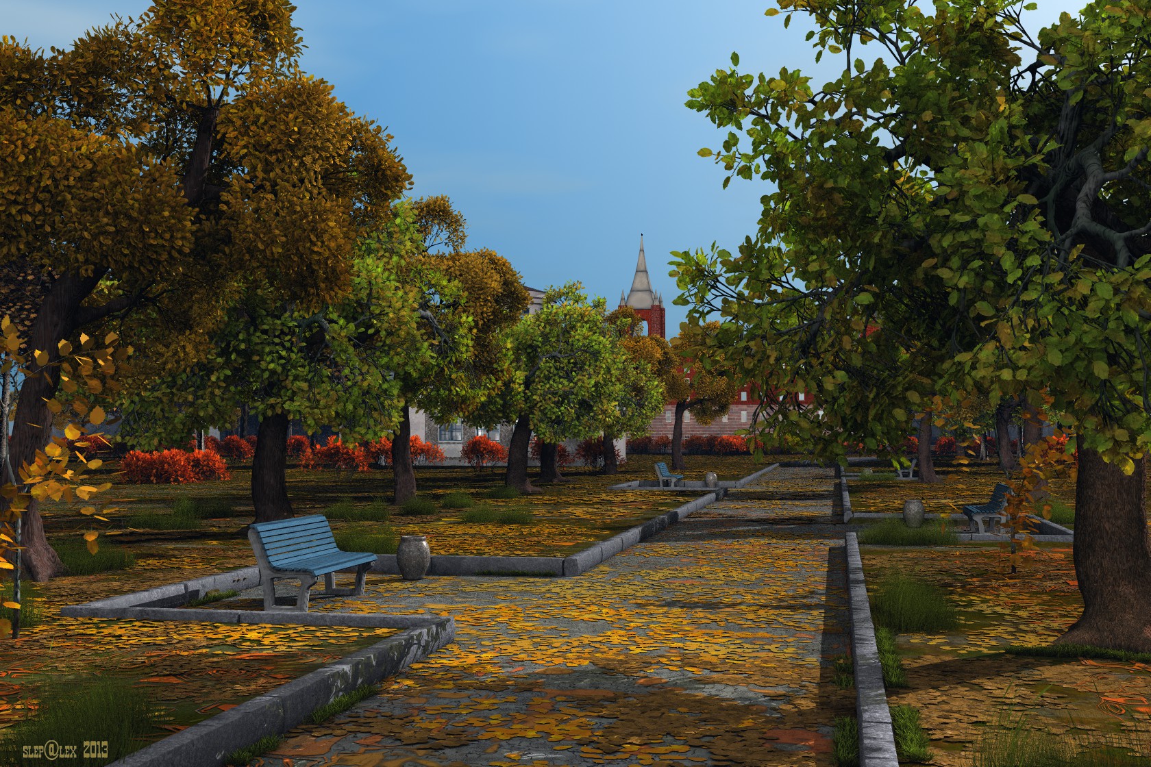 In the autumn park