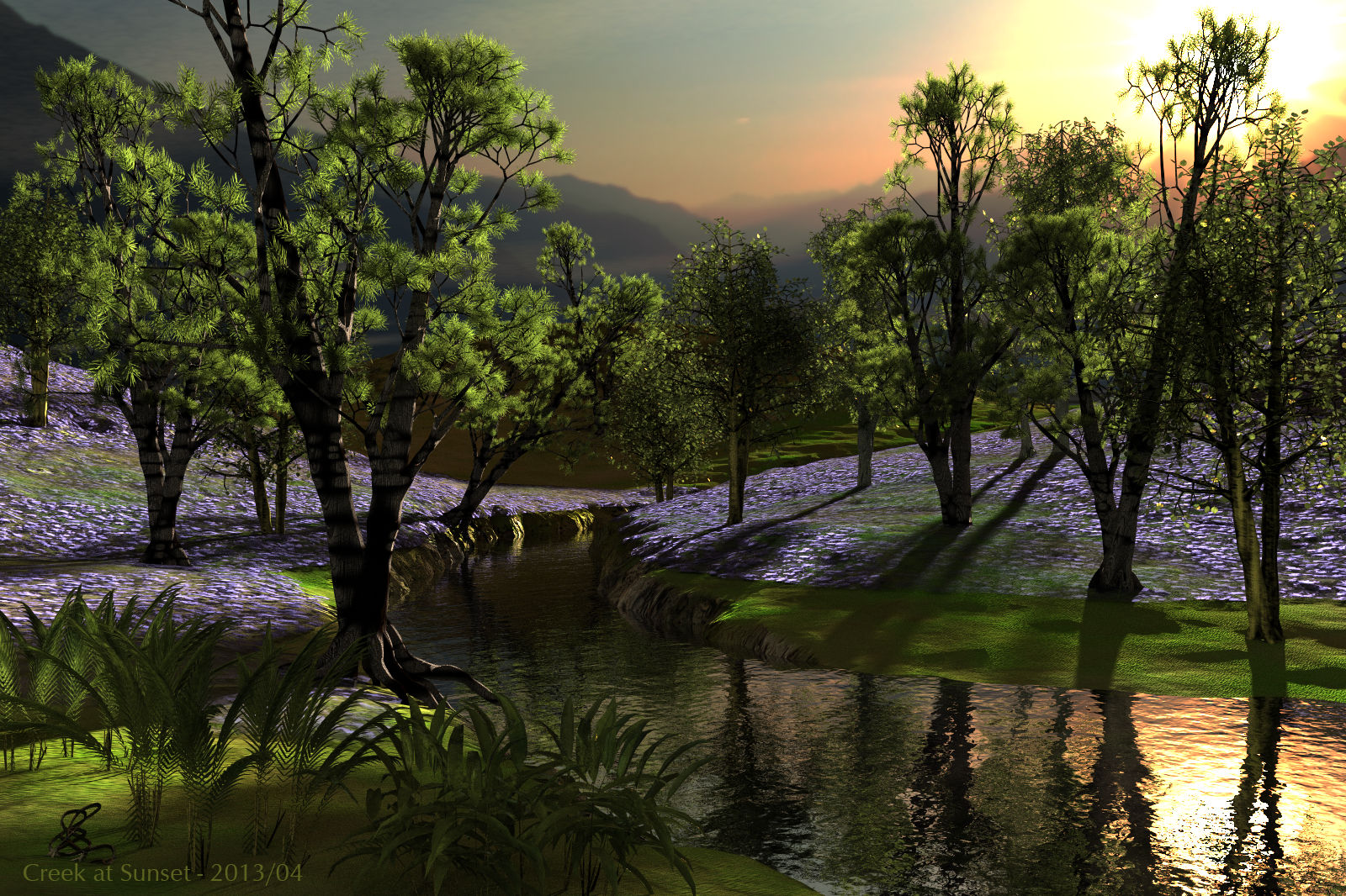 Creek at Sunset