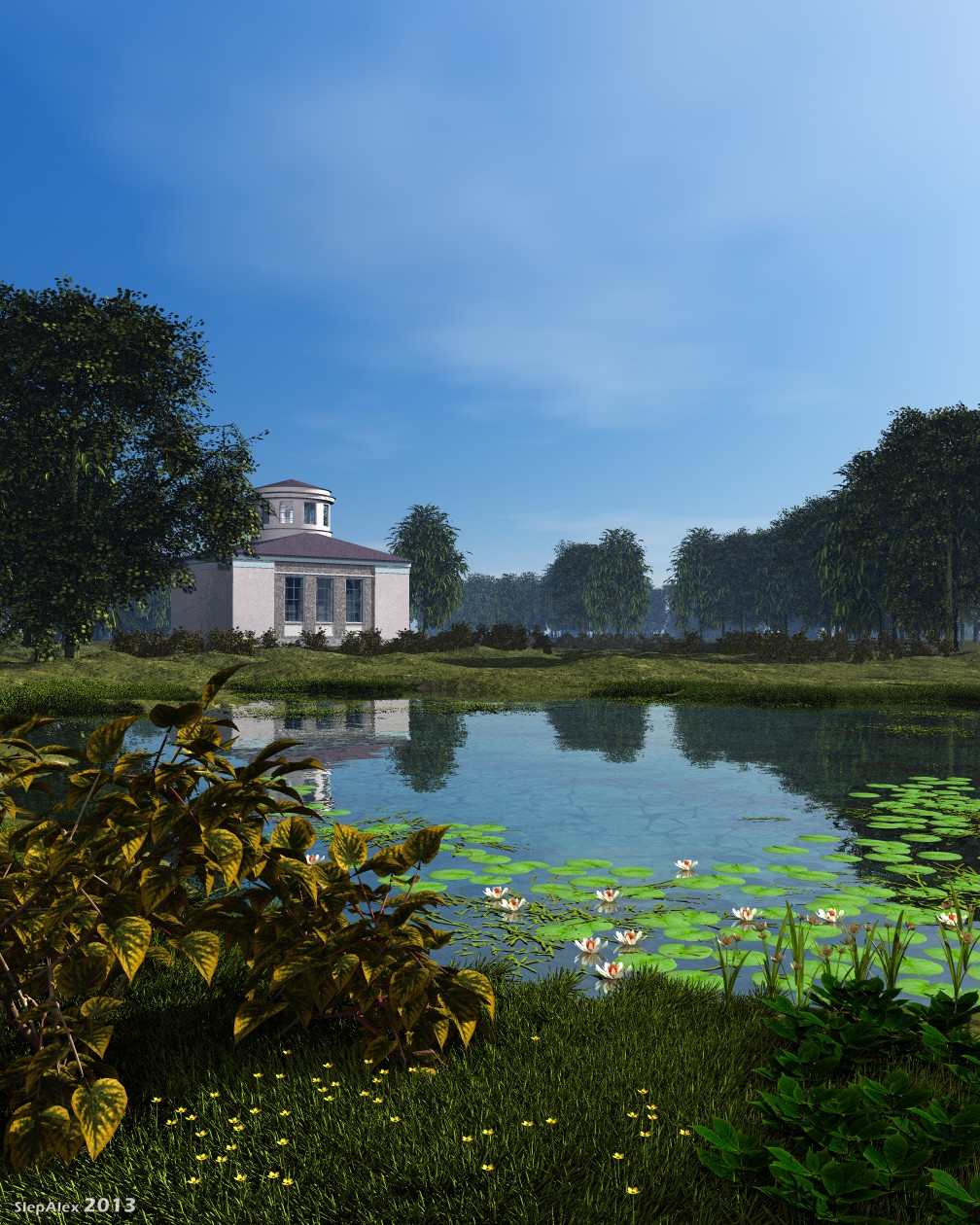 Pond in old park