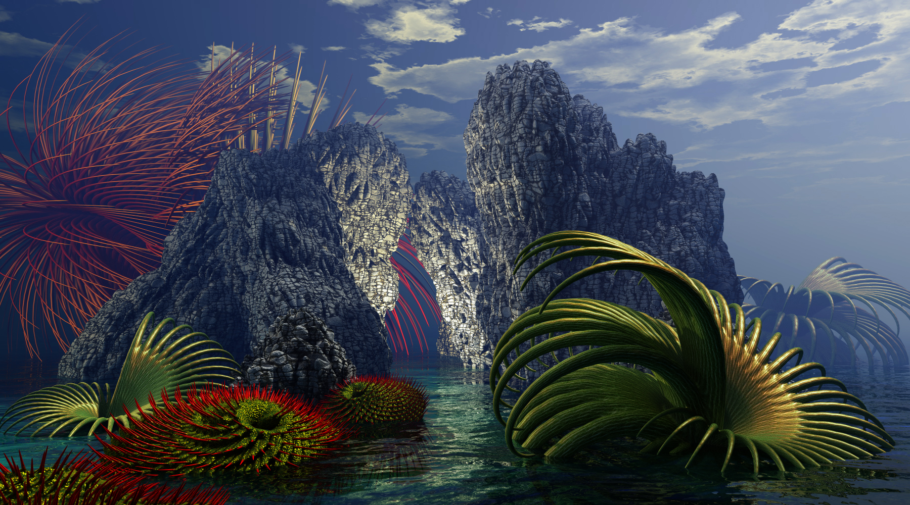 Alien Seascape Scene