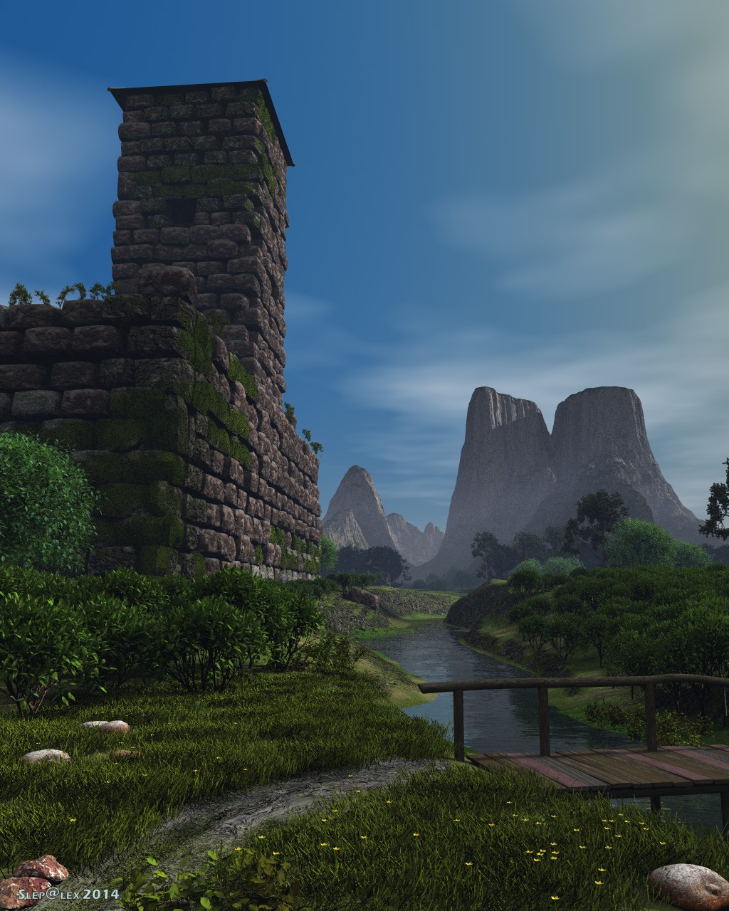 In the ruins of the old castle
