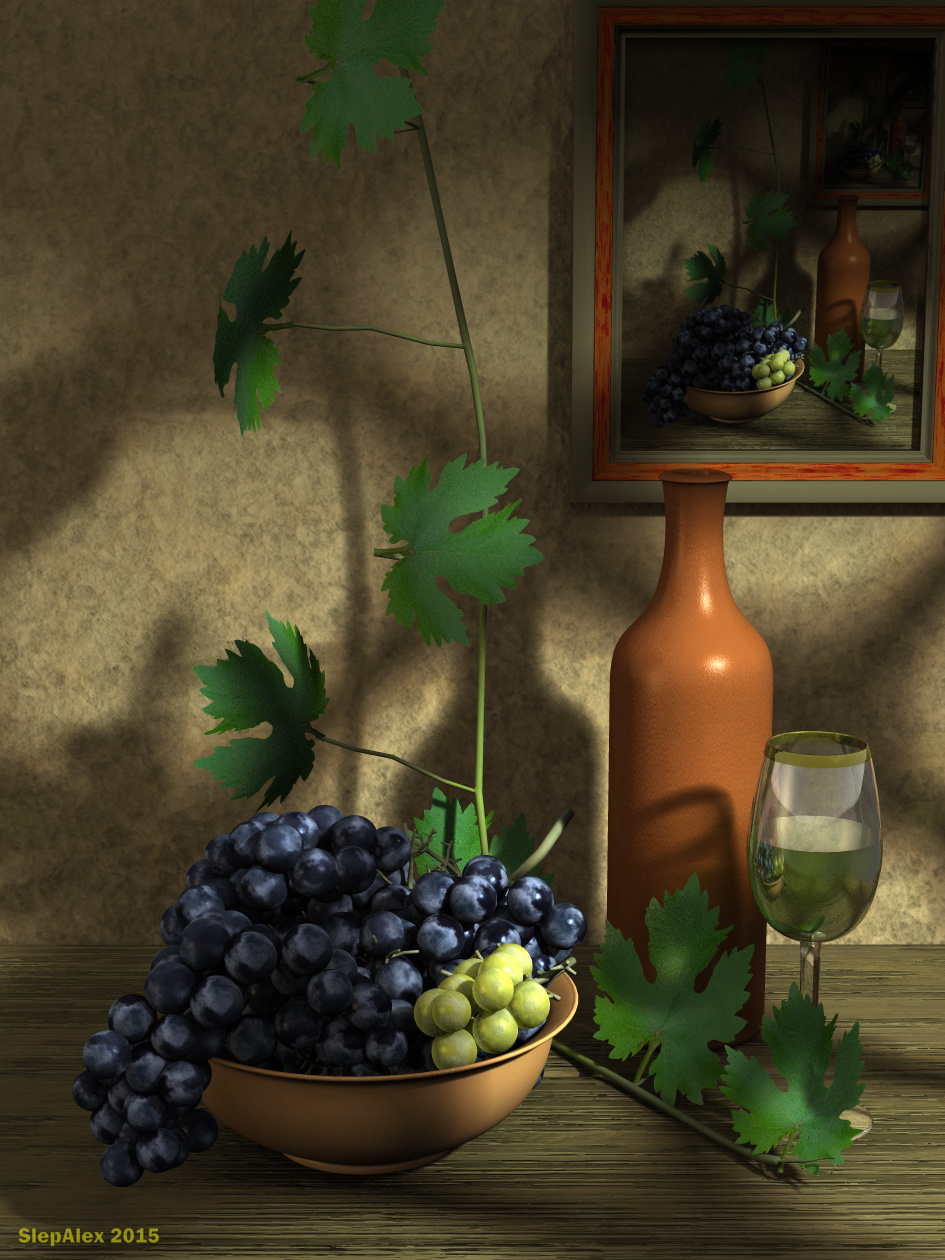 Bunches of grapes