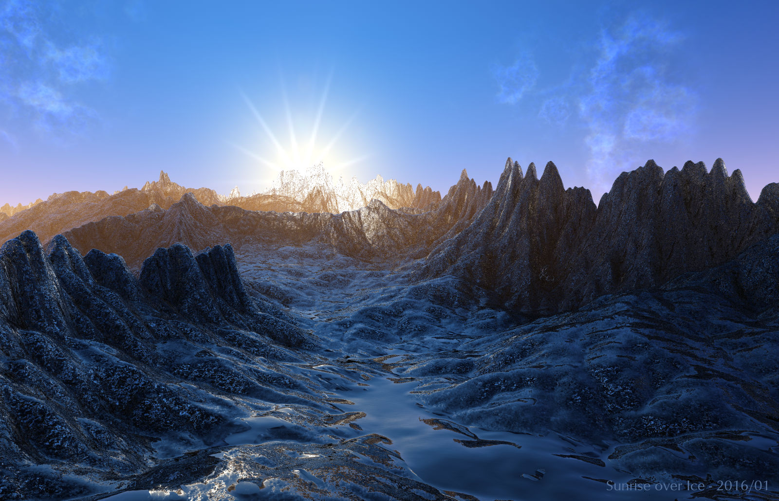 Sunrise over Ice