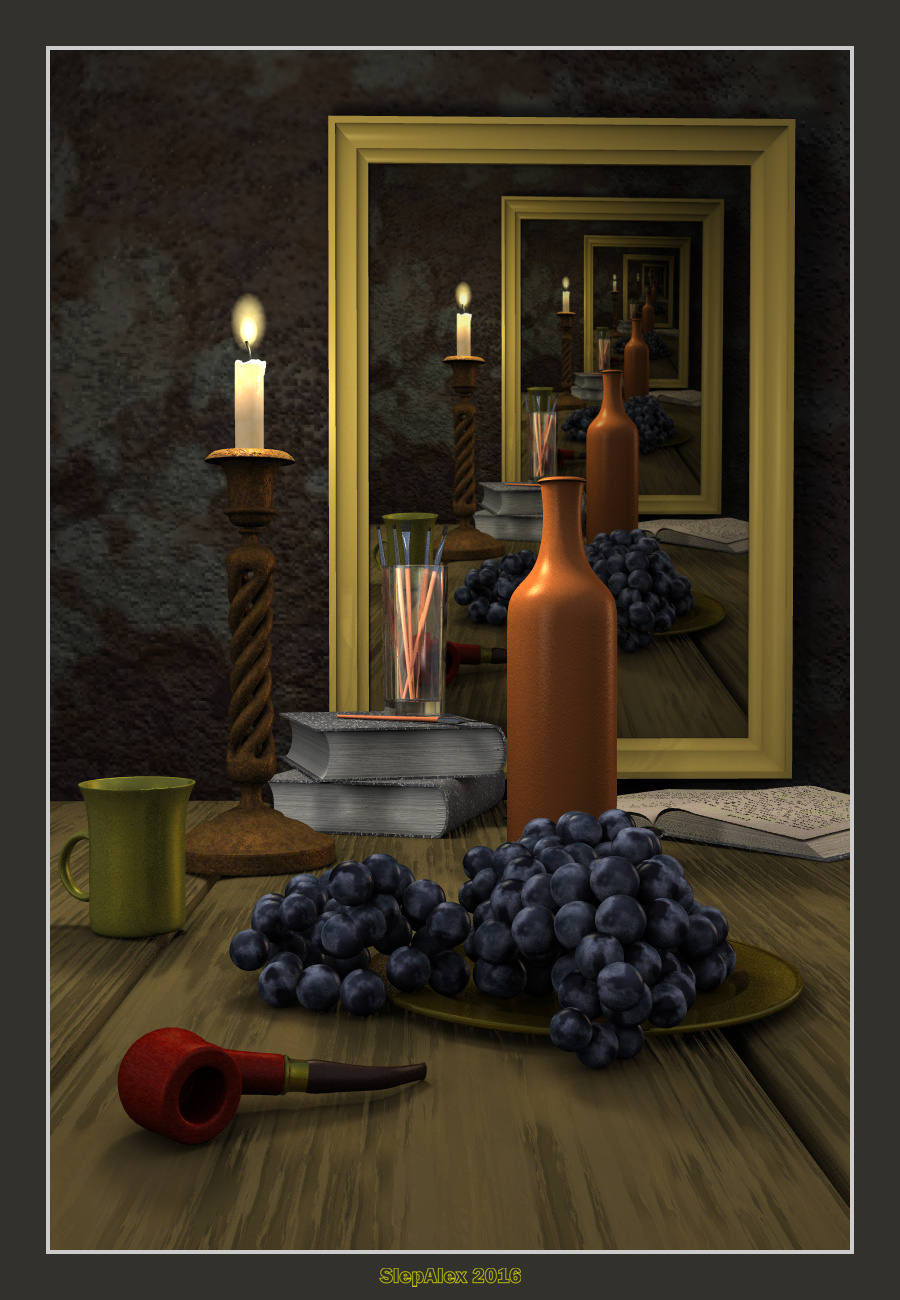 Still life with candle