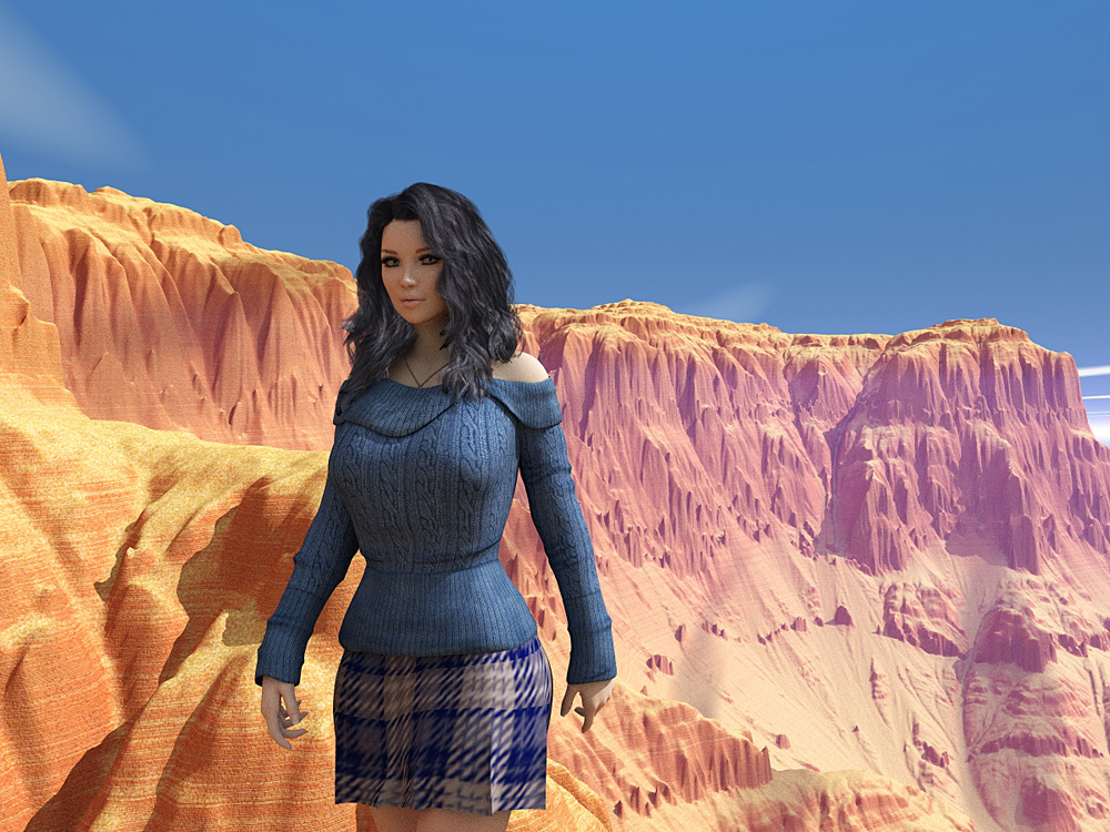 Girl And Canyon