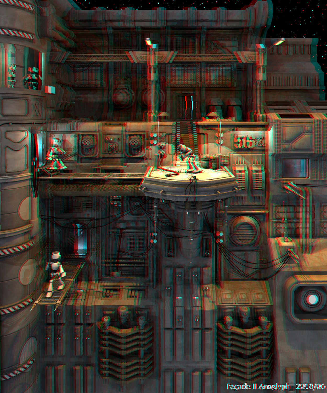 Facade II Anaglyph