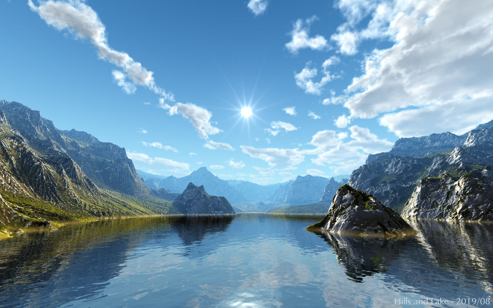 Hills and Lake