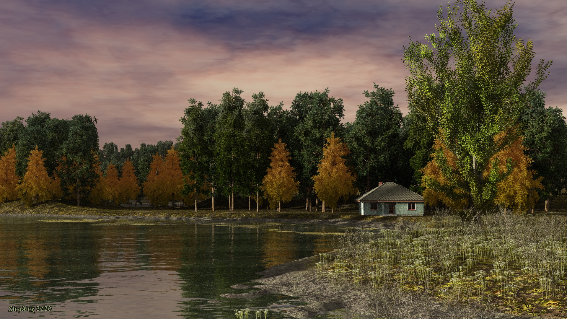 Lakeside house