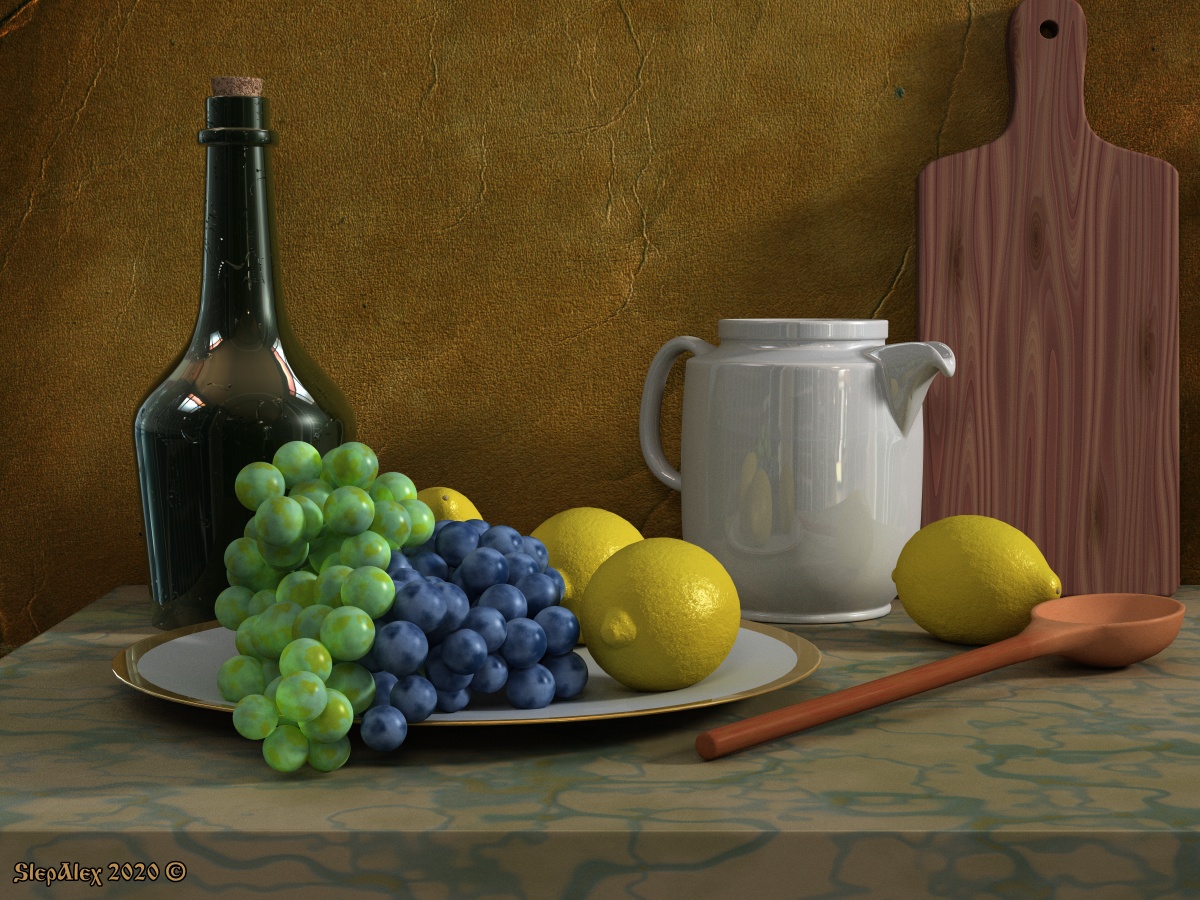 With an old bottle