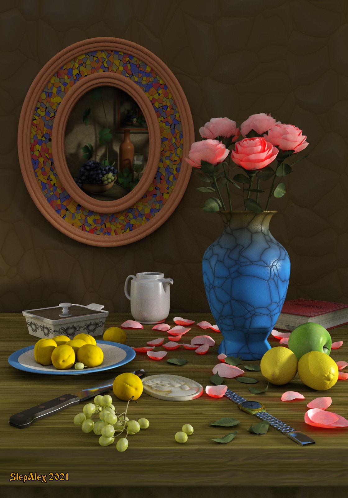 Still life with roses