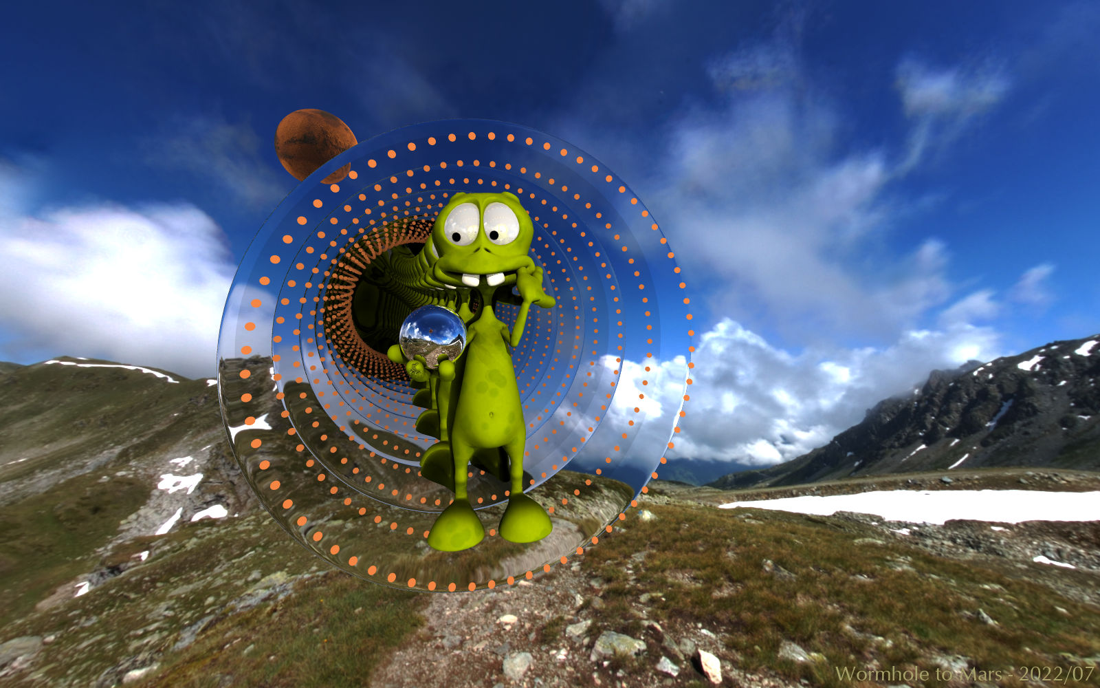 Wormhole to Mars