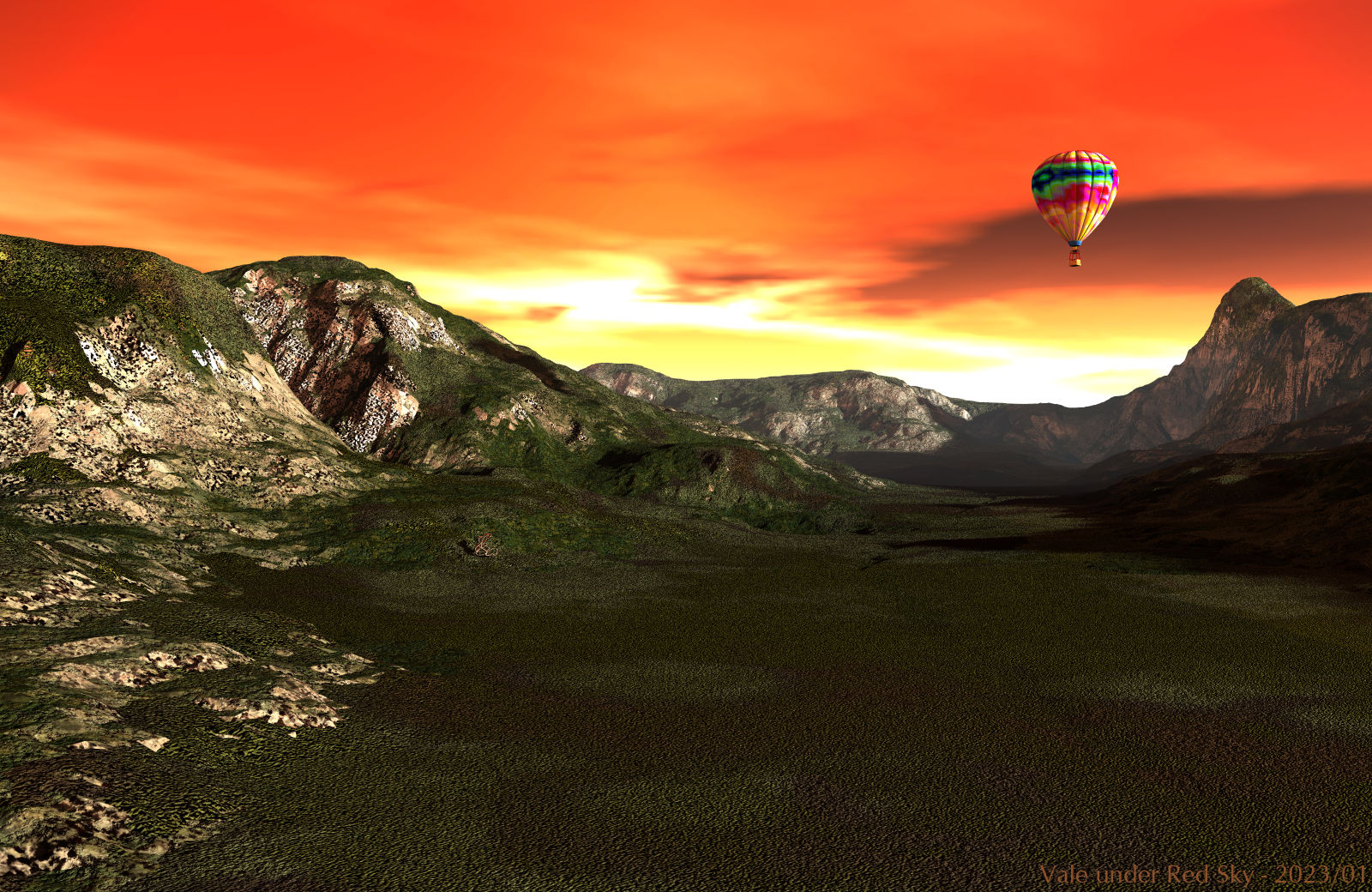 Vale under Red Sky