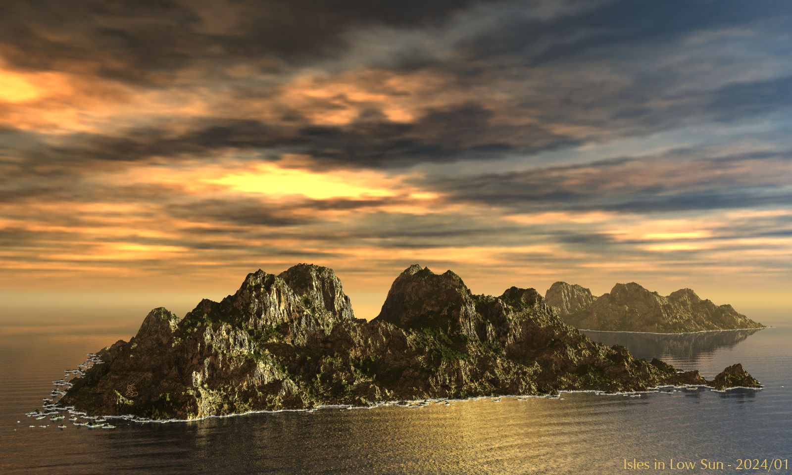 Isles in Low Sun