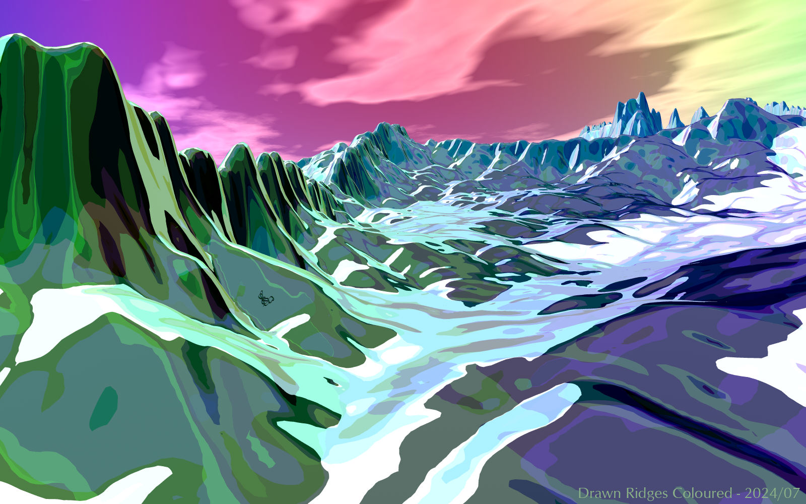 Drawn Ridges Coloured