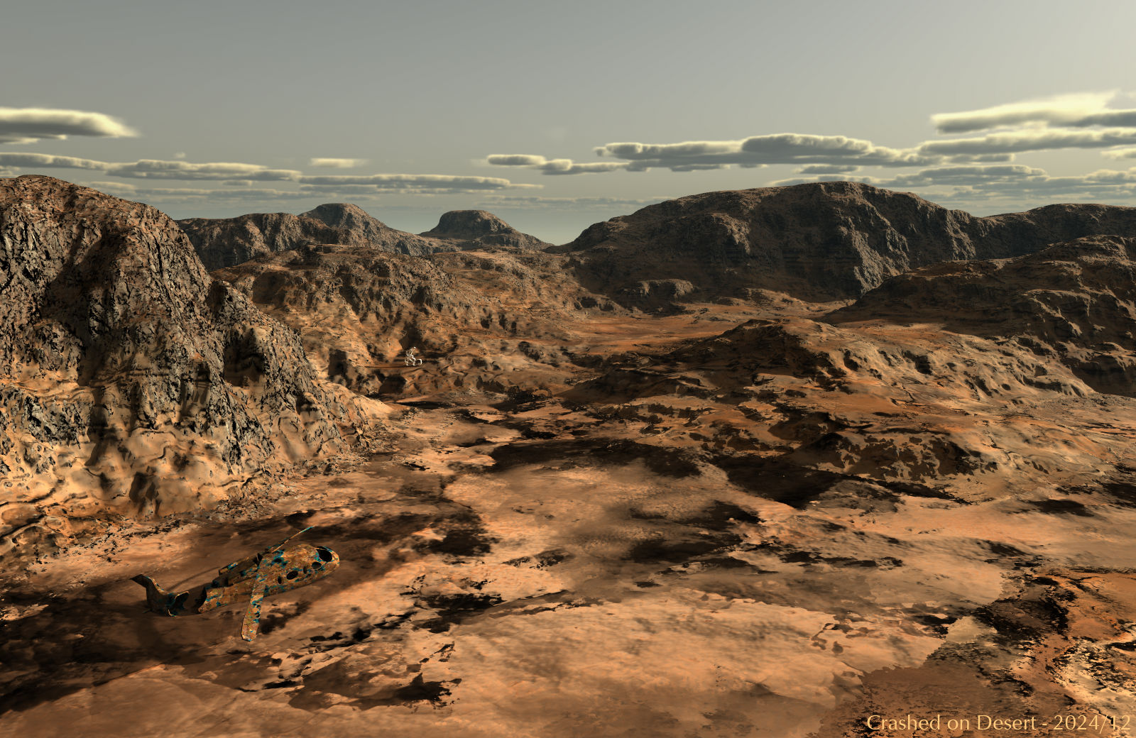 Crashed on Desert