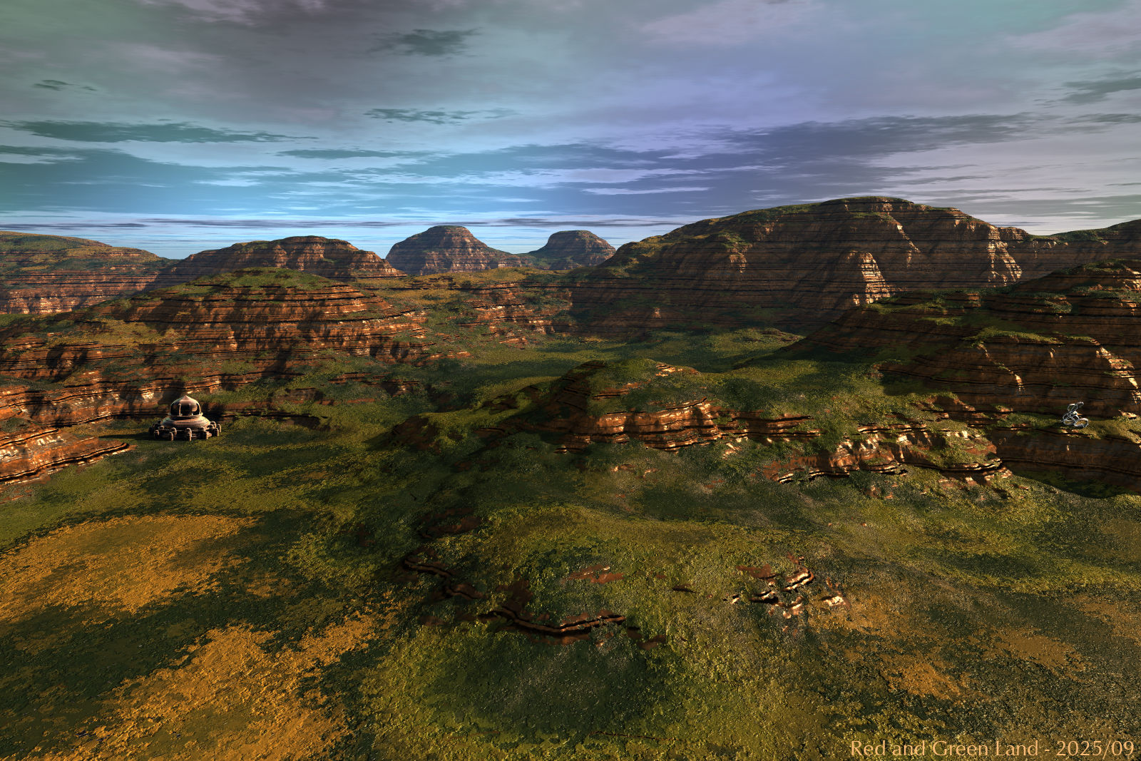 Red and Green Land