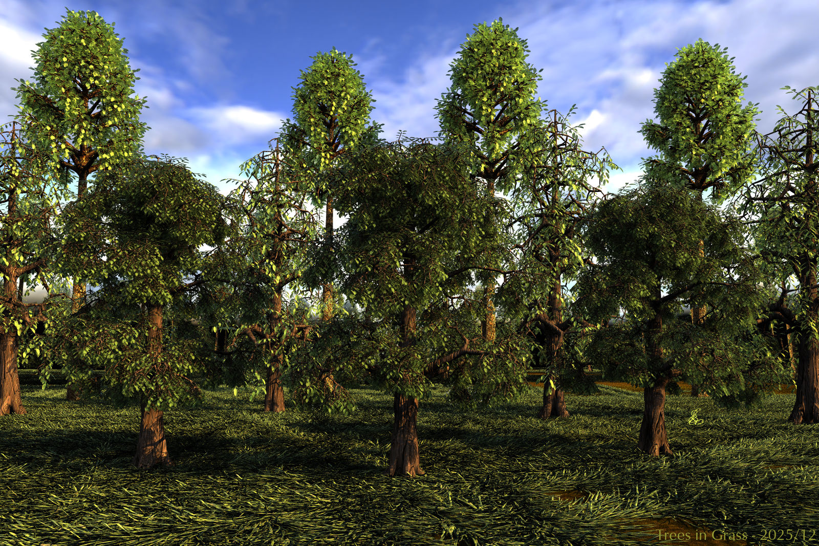 Trees in Grass