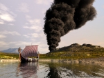 Raiders set fire to tyre dump