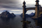 towers on the sea