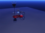 wine glass that fell over and broke