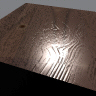 Dark stained floorboards
