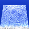 Frosted ice patterns on glass