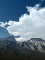 Mts & Cloudy Sky