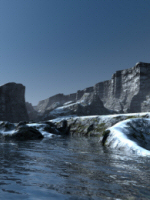 Terrain and Plane lit with IBL