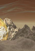 Somewhere in the desert in a strange world