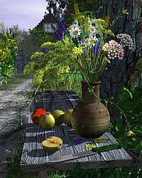 The village still life