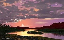 Crimson sunset