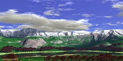 Cloud over the mountain range v1