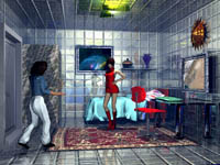 bed room in the lunar station