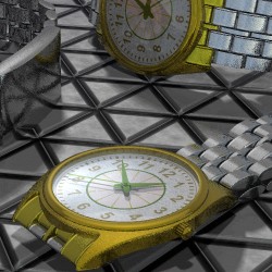 Wrist-watch with metal bracelet