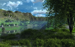 View of the mountain lake