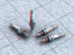 Spark plug anaglyph